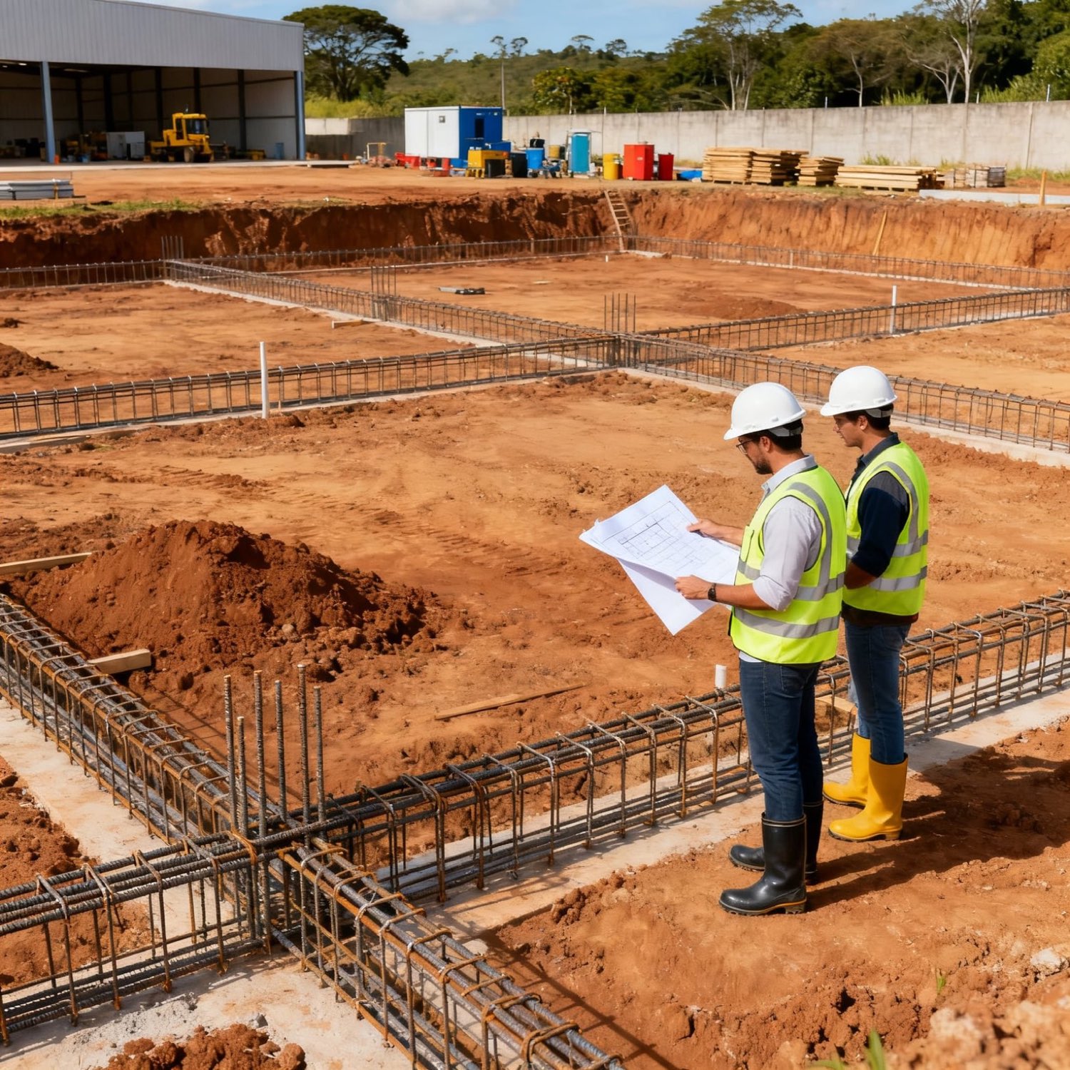Galpão em construção